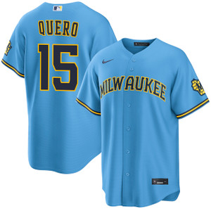 Jeferson Quero Milwaukee Brewers Mineral Blue 2026 City Connect