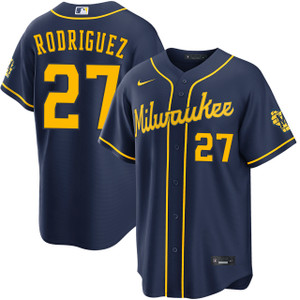 Carlos Rodriguez Milwaukee Brewers Alternate Navy Jersey by NIKE