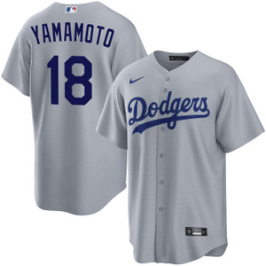 Yoshinobu Yamamoto Los Angeles Dodgers Road Stadium Jersey by NIKE