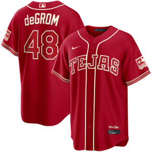Jacob Latz Texas Rangers Red 2026 City Connect Jersey by NIKE
