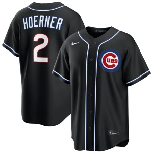 Nico Hoerner Chicago Cubs Black Carbon Jersey by NIKE®