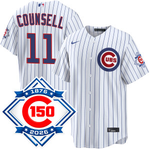 Craig Counsell Chicago Cubs Home 150th Anniversary Limited Jersey