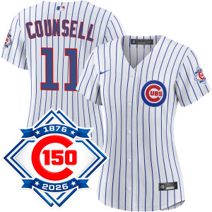 Craig Counsell Chicago Cubs Home 150th Anniversary Limited Jersey
