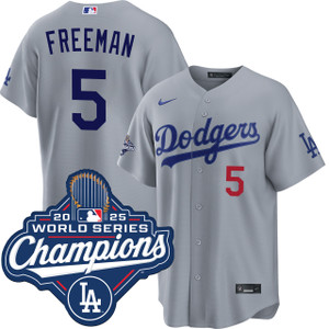 【現地公式店購入】 Nike Dodgers FREEMANユニフォームLサイズ Freddie Freeman Los Angeles Dodgers Road World Series Jersey by
