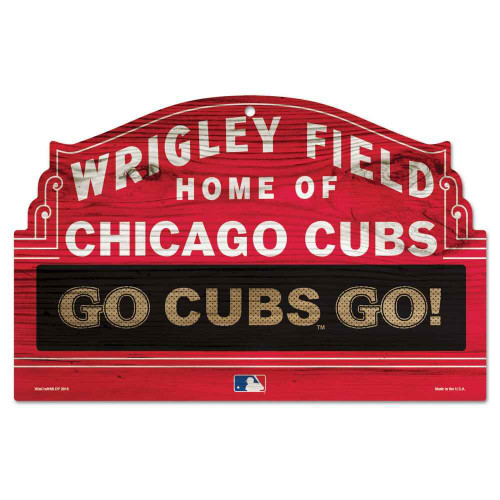 Chicago Cubs 11 x 17 Marquee Wood Sign by WinCraft at SportsWorldChicago