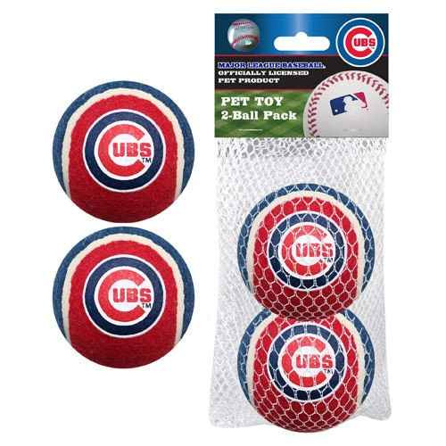 Chicago Cubs Tennis Ball Dog Toy 2 Pack by Pets First at SportsWorldChicago