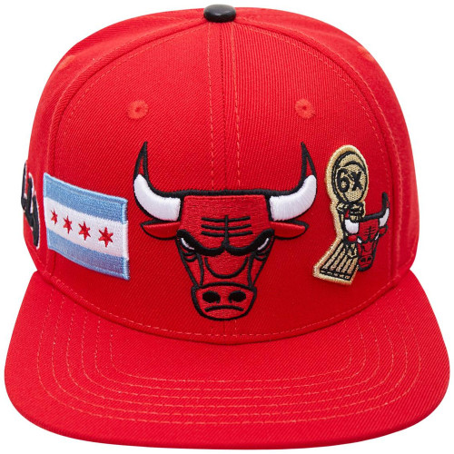 red chicago bulls snapback