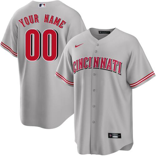 Cincinnati Reds Personalized Road Jersey by NIKE