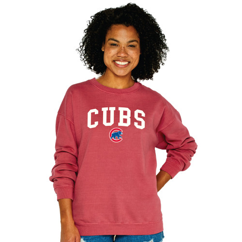Chicago Cubs Embroidered Unisex Crimson Crewneck Sweatshirt