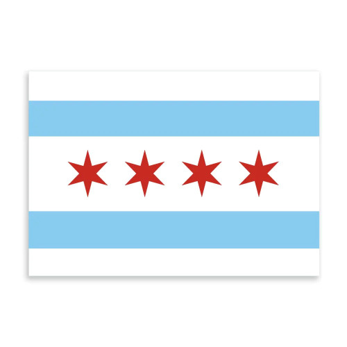 City of Chicago Small Flag Sticker