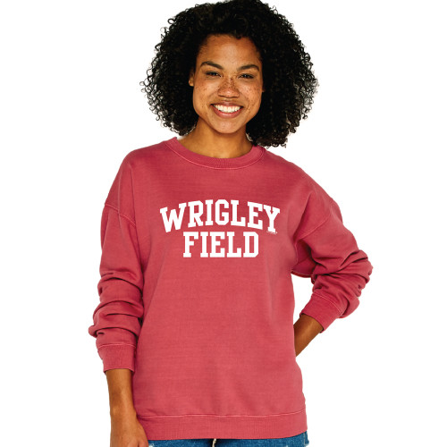 Wrigley Field Unisex Crimson Crewneck Sweatshirt by Soft as a Grape®
