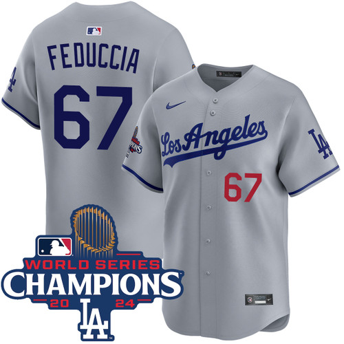 Hunter Feduccia Los Angeles Dodgers Road Limited World Series Champions Jersey by NIKE® at SportsWorldChicago