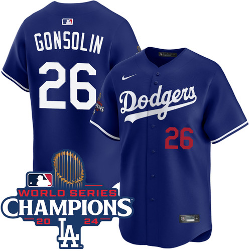 Tony Gonsolin Los Angeles Dodgers Alternate Royal Limited World Series Champions Jersey by NIKE® at SportsWorldChicago