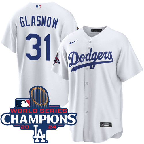 Tyler Glasnow Los Angeles Dodgers Youth Home World Series Champions Jersey by NIKE® at SportsWorldChicago