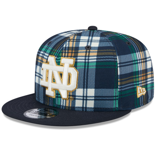 Notre Dame Fighting Irish Plaid 9FIFTY Snapback Hat by New Era