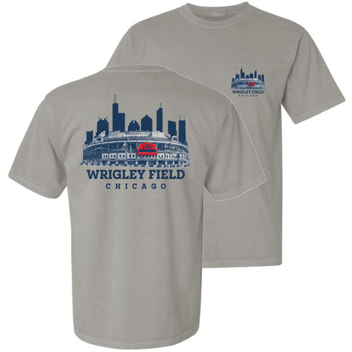 Wrigley Field Skyline Slate T-Shirt