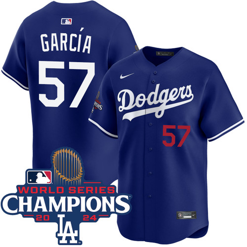 Luis Garcia Los Angeles Dodgers Alternate Royal Limited World Series Champions Jersey by NIKE® at SportsWorldChicago