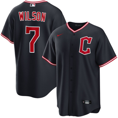 Will Wilson Cleveland Guardians Alternate Navy Jersey by NIKE® at SportsWorldChicago