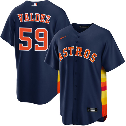 Framber Valdez Houston Astros Alternate Navy Jersey by NIKE® at SportsWorldChicago
