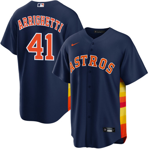 Spencer Arrighetti Houston Astros Alternate Navy Jersey by NIKE® at SportsWorldChicago