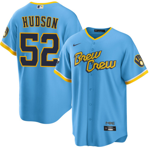 Bryan Hudson Milwaukee Brewers City Connect Jersey by NIKE® at SportsWorldChicago