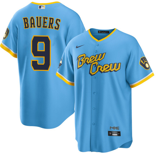 Jake Bauers Milwaukee Brewers City Connect Jersey by NIKE® at SportsWorldChicago