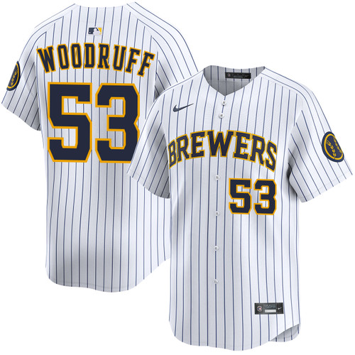 Brandon Woodruff Milwaukee Brewers Alternate White Limited Jersey by NIKE® at SportsWorldChicago