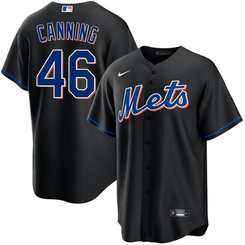 Griffin Canning New York Mets Alternate Black Jersey by NIKE® at SportsWorldChicago