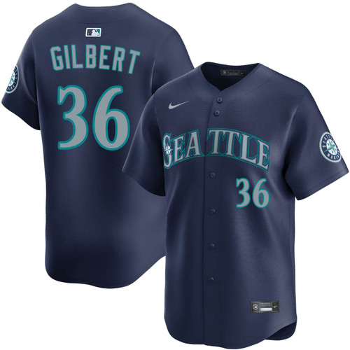Logan Gilbert Seattle Mariners Road Navy Jersey by NIKE®