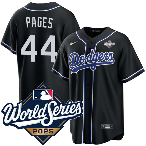 Andy Pages Los Angeles Dodgers Black Lights Out 2025 World Series Jersey by NIKE®