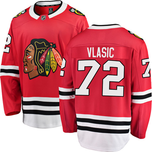 Alex Vlasic Chicago Blackhawks Home Red Breakaway Jersey by Fanatics® at SportsWorldChicago