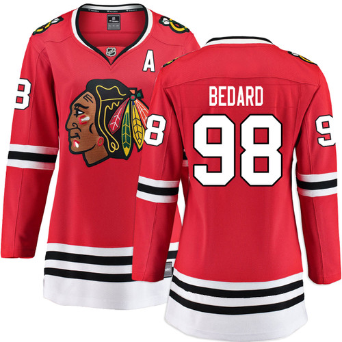 Connor Bedard Chicago Blackhawks Women's Home Red Breakaway Jersey by Fanatics® at SportsWorldChicago