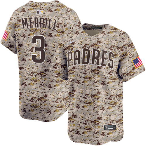 Jackson Merrill San Diego Padres USMC Camo Limited Jersey by NIKE
