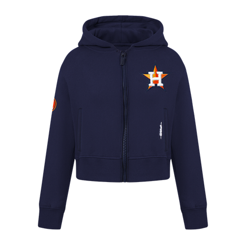 Houston Astros Girl's Midnight Navy Classic Essentials Full Zip