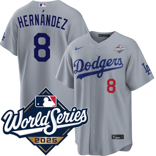 【現地公式店購入】 Nike Dodgers Hernández ユニフォーム Kiké Hernández Los Angeles Dodgers Road World Series Stadium