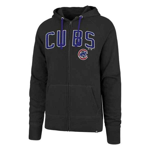 Chicago Cubs Charcoal Ovation Full-Zip Headline Raglan Hoodie by '47®