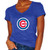 Chicago Cubs Raglan Tri-Blend V-Neck Tee