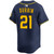 Caleb Durbin Milwaukee Brewers Alternate Navy Limited Jersey by NIKE® at SportsWorldChicago