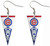 Chicago Cubs Pennant Earrings by Aminco