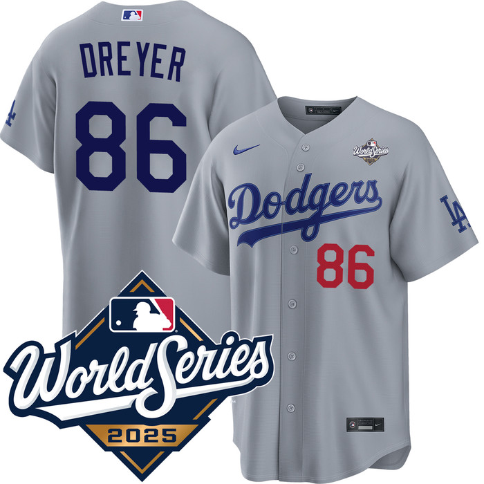 Jack Dreyer Los Angeles Dodgers Road World Series Stadium Jersey