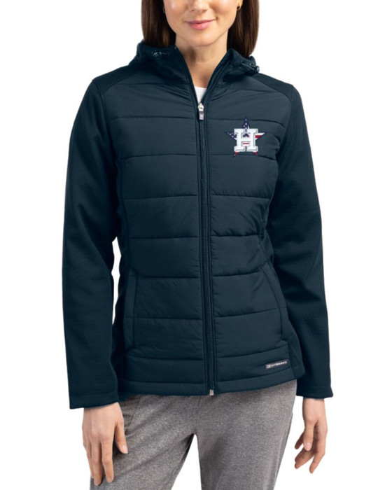 Houston Astros Stars And Stripes Women's Navy Blue Evoke Honeycomb