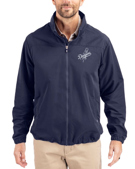 Los Angeles Dodgers Mono Navy Blue Charter Packable Full Zip