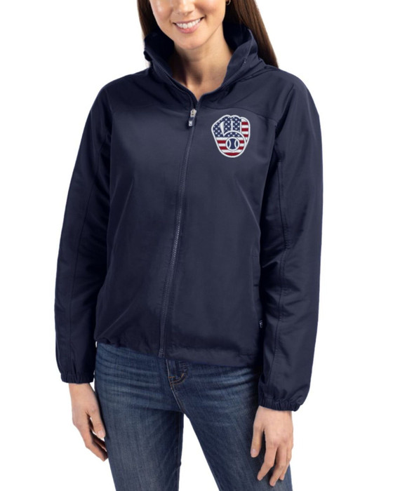 Milwaukee Brewers Stars And Stripes Women's Navy Blue Charter