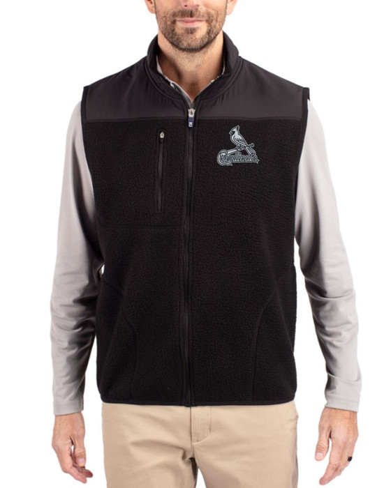 C.E FLEECE ZIP VEST Lサイズ St. Louis Cardinals Mono Black Cascade Epic Comfort Sherpa Fleece