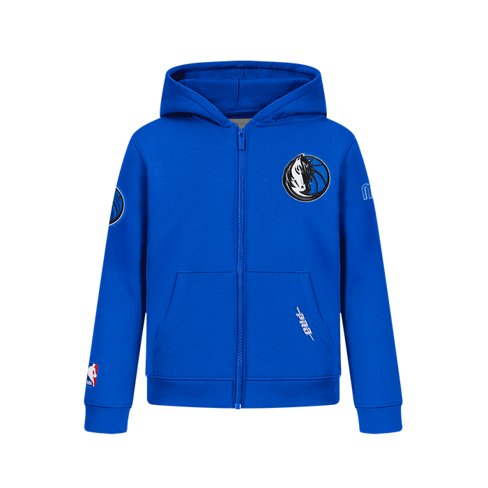 Dallas Mavericks Royal Blue Classic Big Boy's Fleece Full Zip