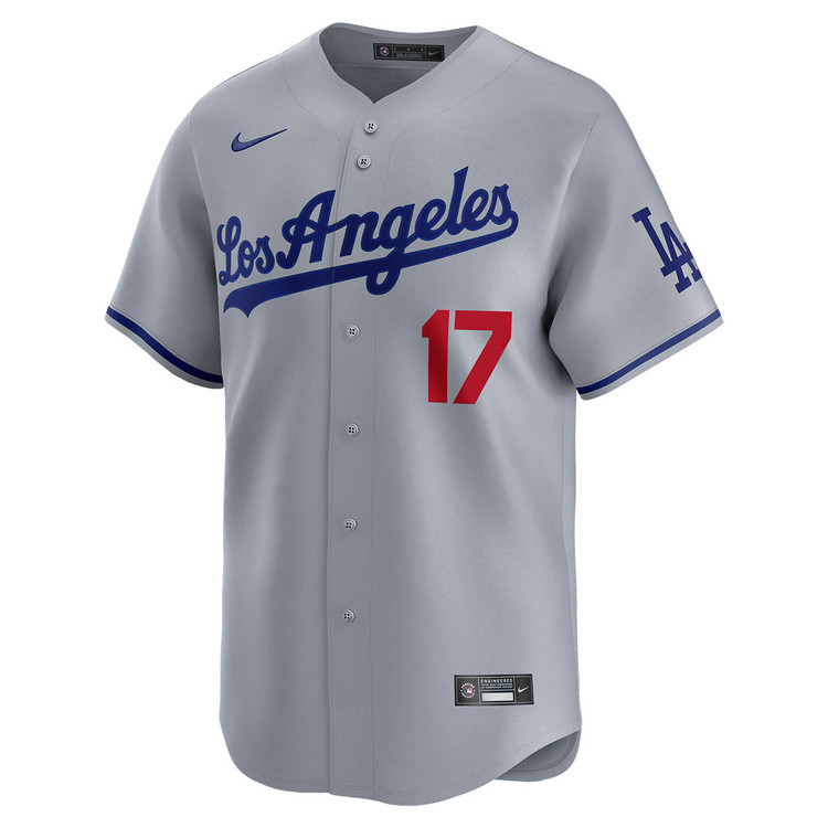 Shohei Ohtani Kanji Los Angeles Dodgers Road Limited Jersey by