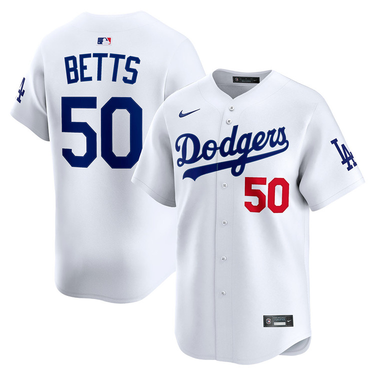 【現地公式店購入】 Nike Dodgers BETTSユニフォーム Mサイズ Mookie Betts Los Angeles Dodgers Home Limited Jersey by NIKE
