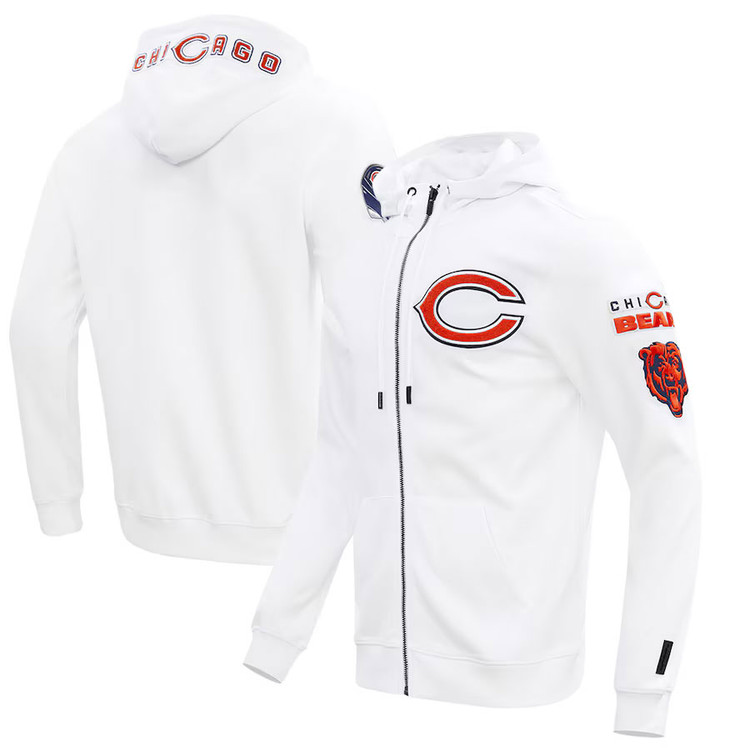 Chicago Bears Classic Chenille Full-Zip Hoodie by Pro