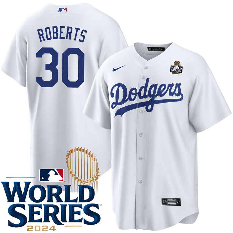 デイブ・ロバーツ　Los Angeles Dodgers 記念品 Dave Roberts Los Angeles Dodgers Home World Series Jersey by NIKE