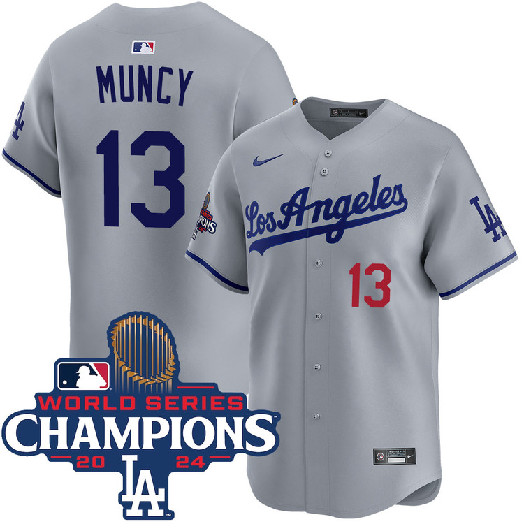 Dodgers ユニフォーム 15 Max Muncy Los Angeles Dodgers Road Limited World Series